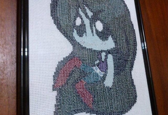 Adventure Time Marceline cross stitch work photo Author Facebook user Lirpa Mhaldita