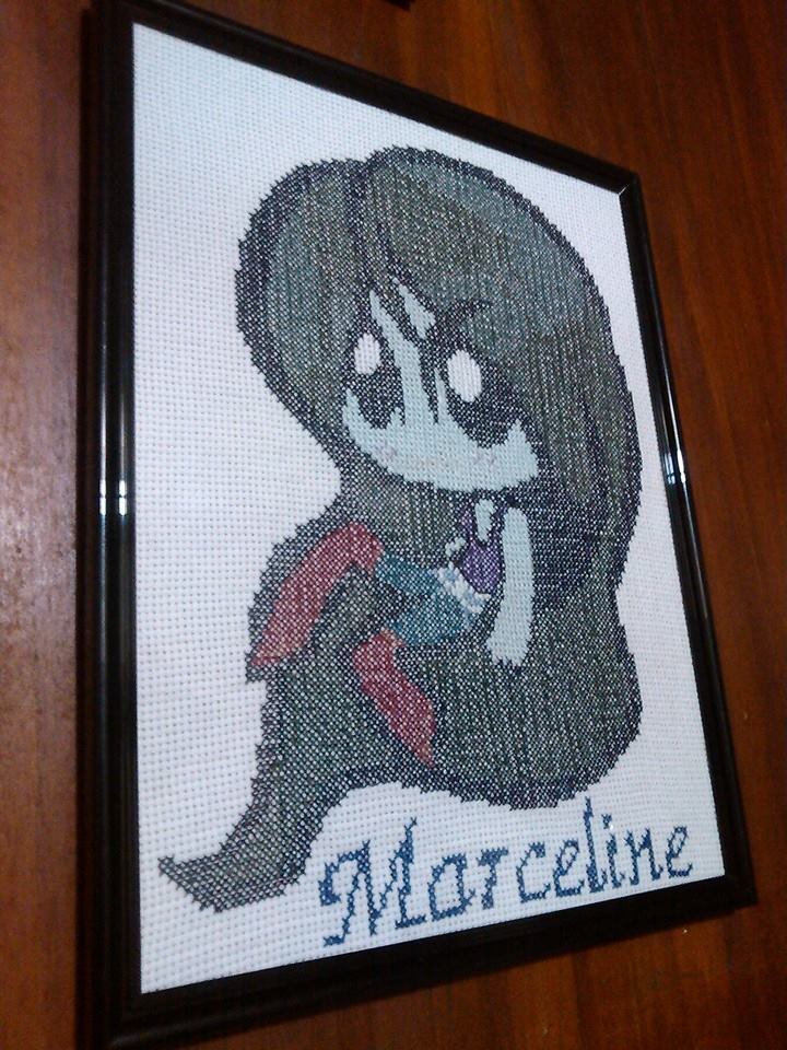 Adventure Time Marceline cross stitch work photo Author Facebook user Lirpa Mhaldita