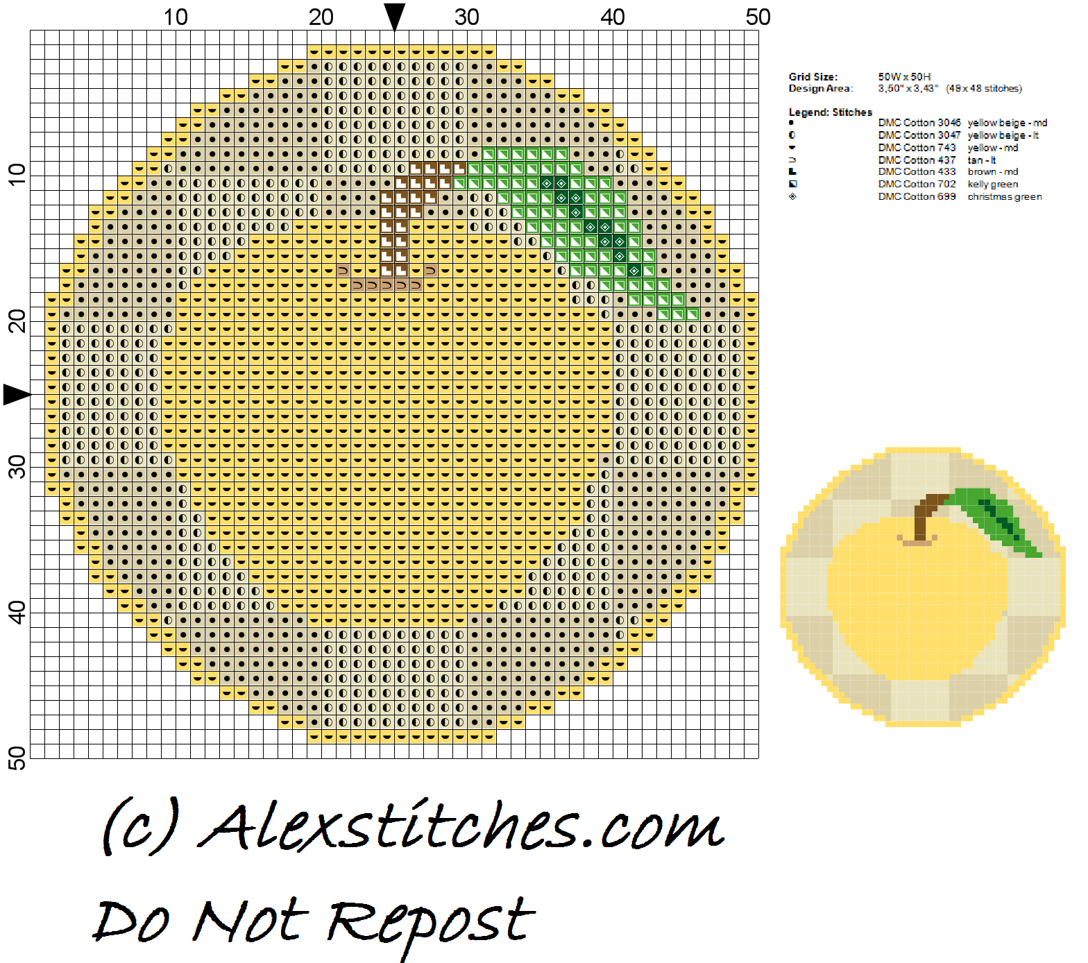 Apple Jar Cover free cross stitch pattern