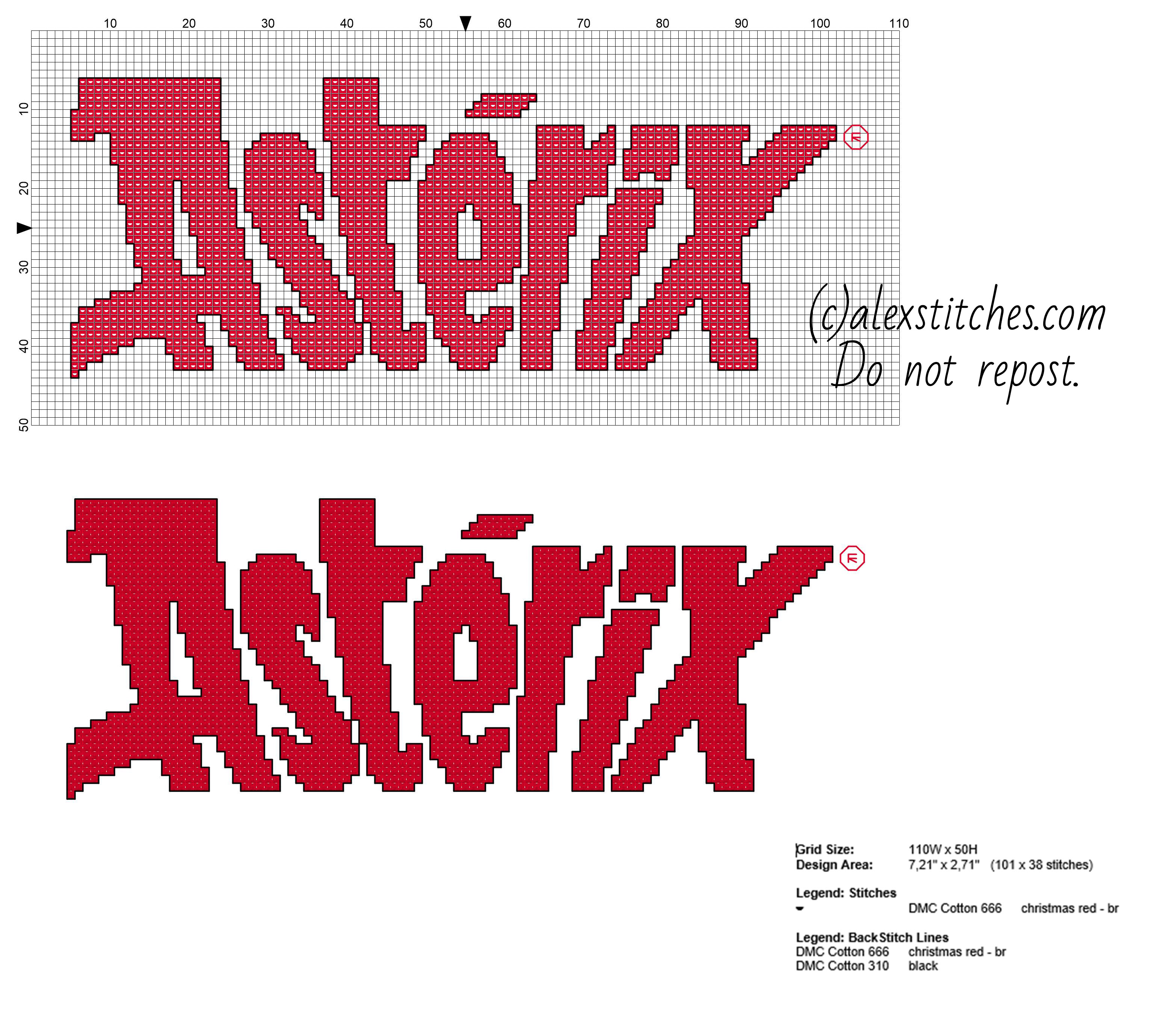 Asterix logo free cross stitch pattern