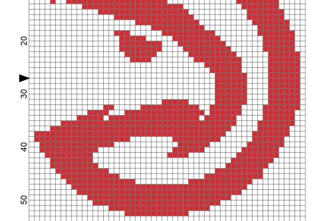 Atlanta Hawks logo sport NBA National Basketball Association small cross stitch pattern 50 x 50