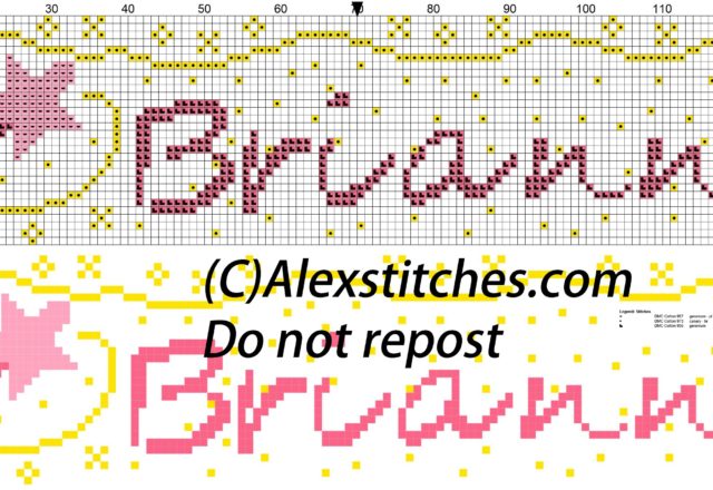 Brianna name with magic wand