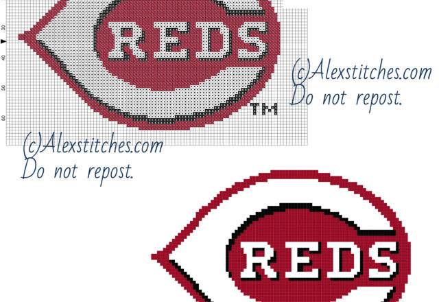 Cincinnati Reds free logo Major League Baseball MLB 100x69 3 colors