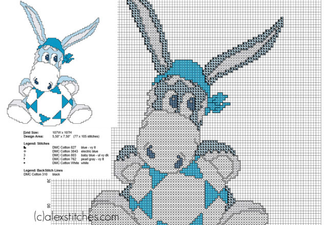 Ciuccio Napoli soccer team mascot free cross stitch pattern