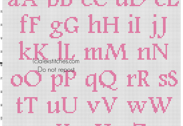 Alphabet Archives - free cross stitch patterns by Alex