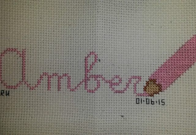 Cross stitch names with colored pencils author Facebook Fan Carrie Renae Uetz (15)