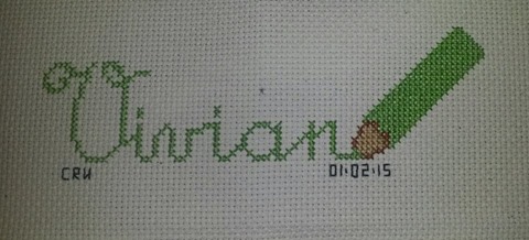 Cross stitch names with colored pencils author Facebook Fan Carrie Renae Uetz (4)