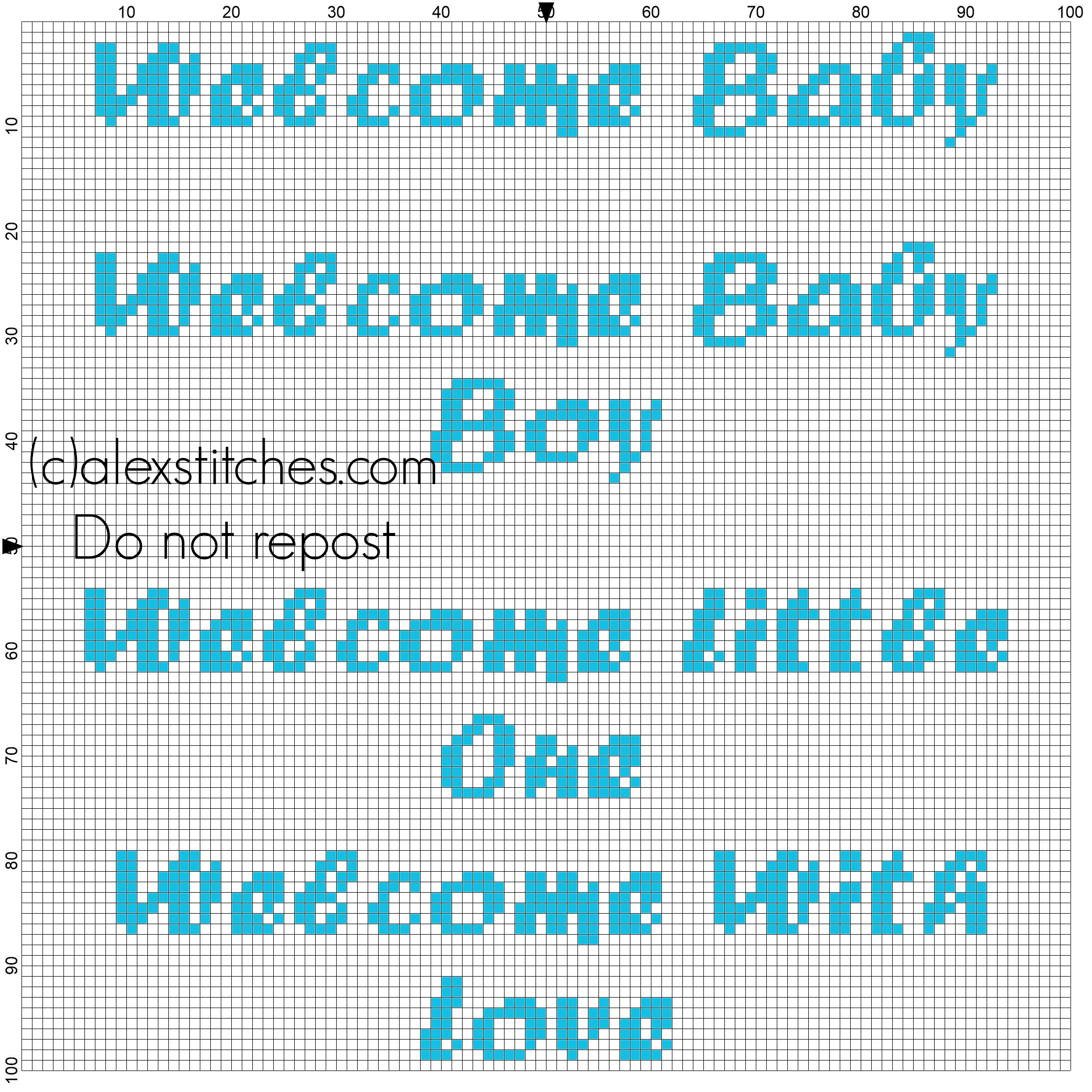 Cross stitch welcome baby boy welcome with love welcome little one font 2