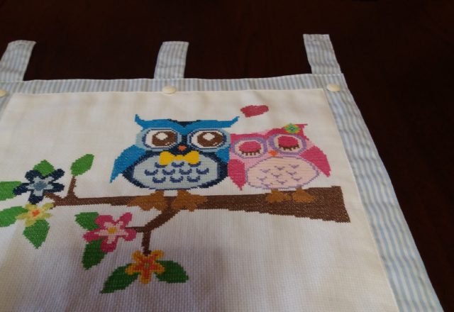 Cute owls in love cross stitch work by Forum User cecilia58 (3)
