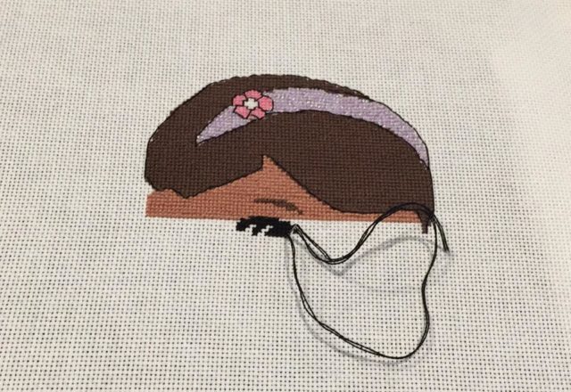 Disney Doc McStuffins cross stitch work in progress photo author Facebook user Justine Pascalides (2)