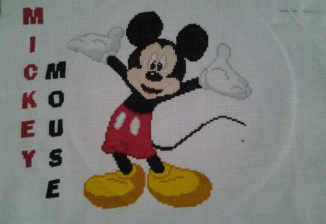 Disney Mickey Mouse cross stitch work photo author Facebook Fan Gwen Jackson (2)