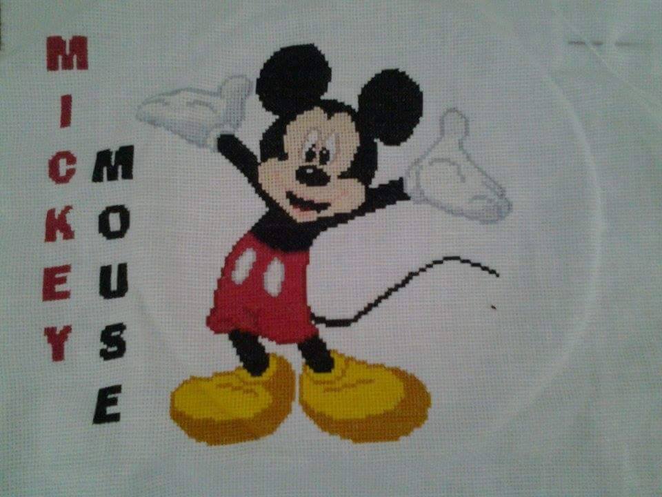 Disney Mickey Mouse cross stitch work photo author Facebook Fan Gwen Jackson (2)