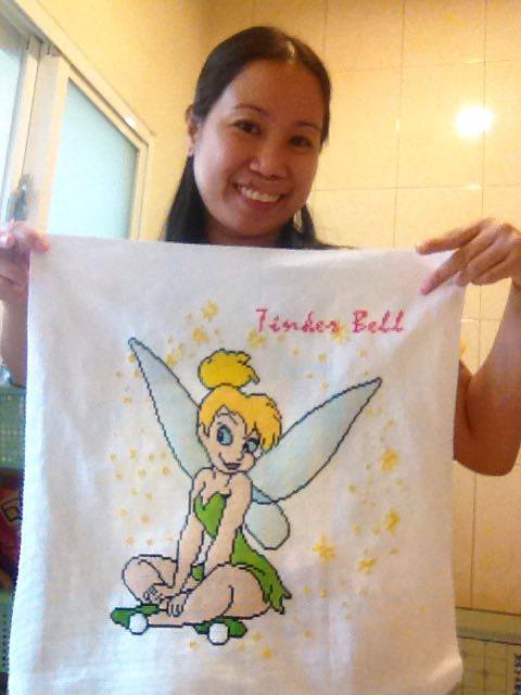 Disney Tinkerbell cross stitch work photo by Facebook Fan Remzkie Addle (1)