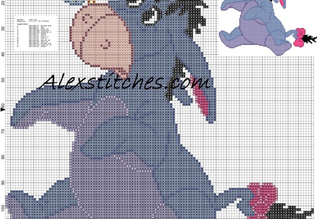 Eeyore winnie the pooh friend Cross stitches Winnie-the-Pooh