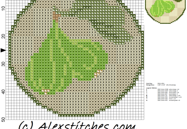 Figs Jar Cover free cross stitch pattern