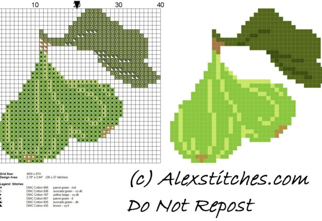 Figs fruit free cross stitch pattern