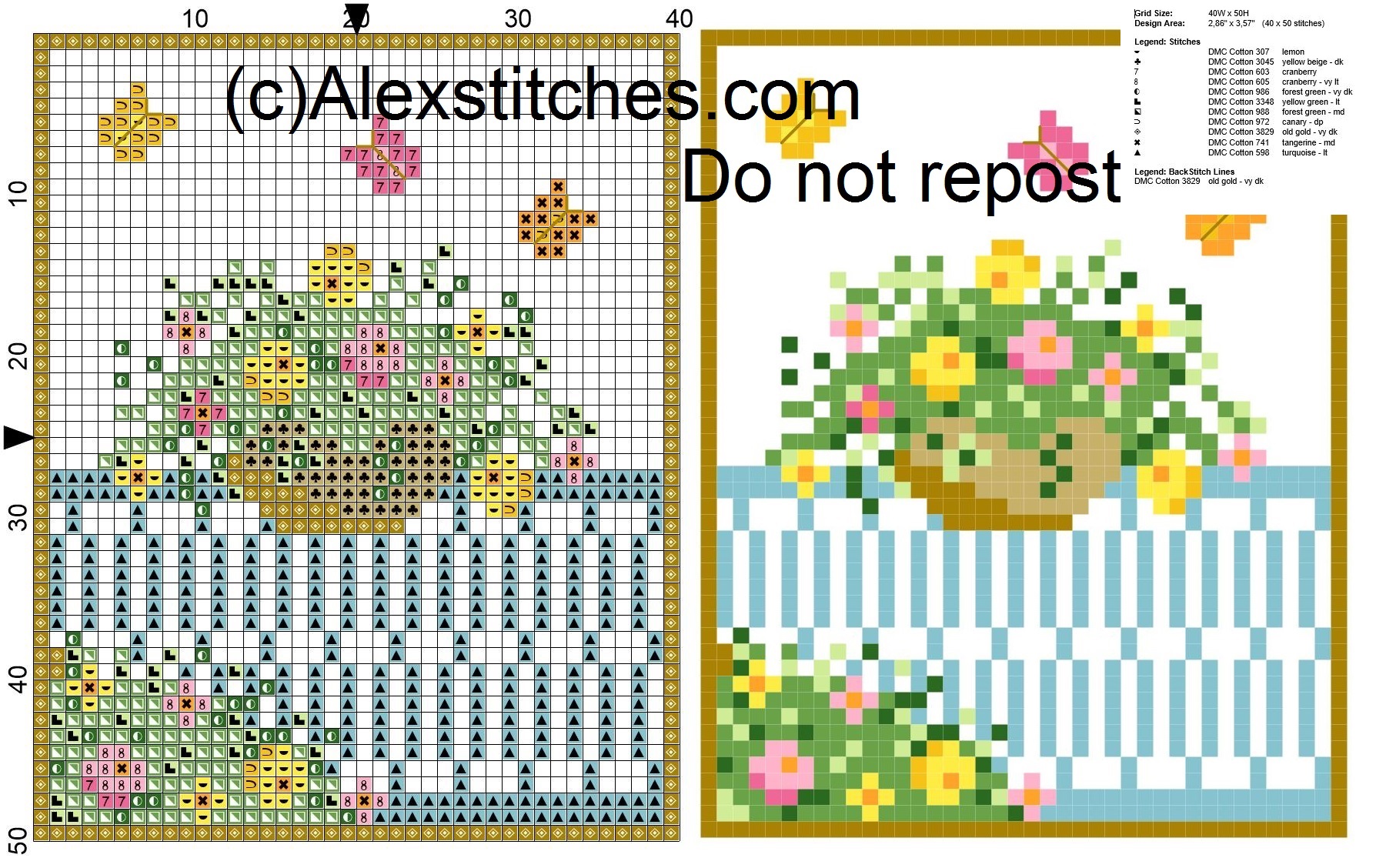 Flowerpot cross stitch paterns free