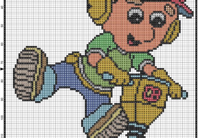 Handy Manny cross stitch pattern