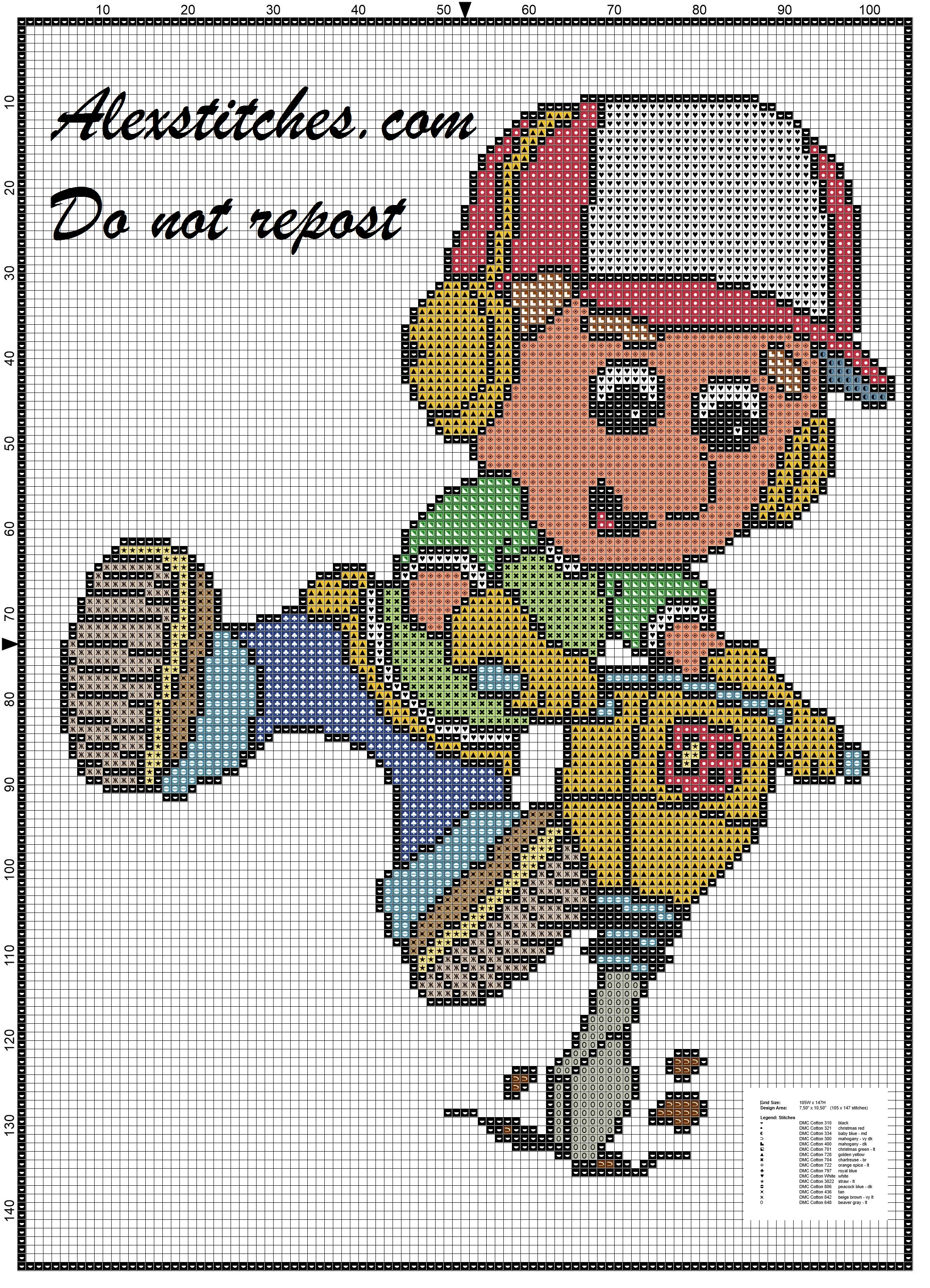 Handy Manny cross stitch pattern