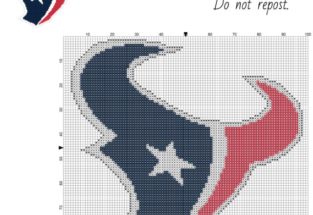 Houston Texans National Football League NFL Team free cross stitch pattern made with PcStich software