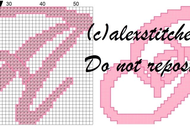 Initial letter a cross stitch pattern