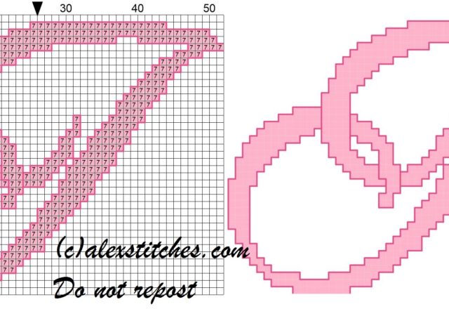 Initial letter j cross stitch pattern