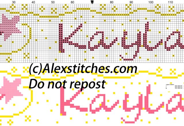 Kayla name with magic wand