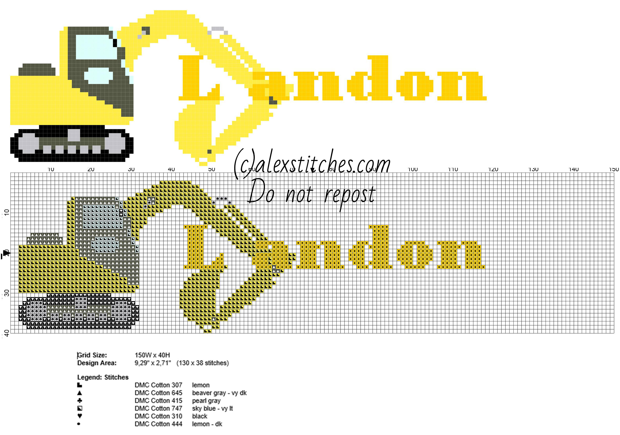 Landon cross stitch baby male names with the excavator