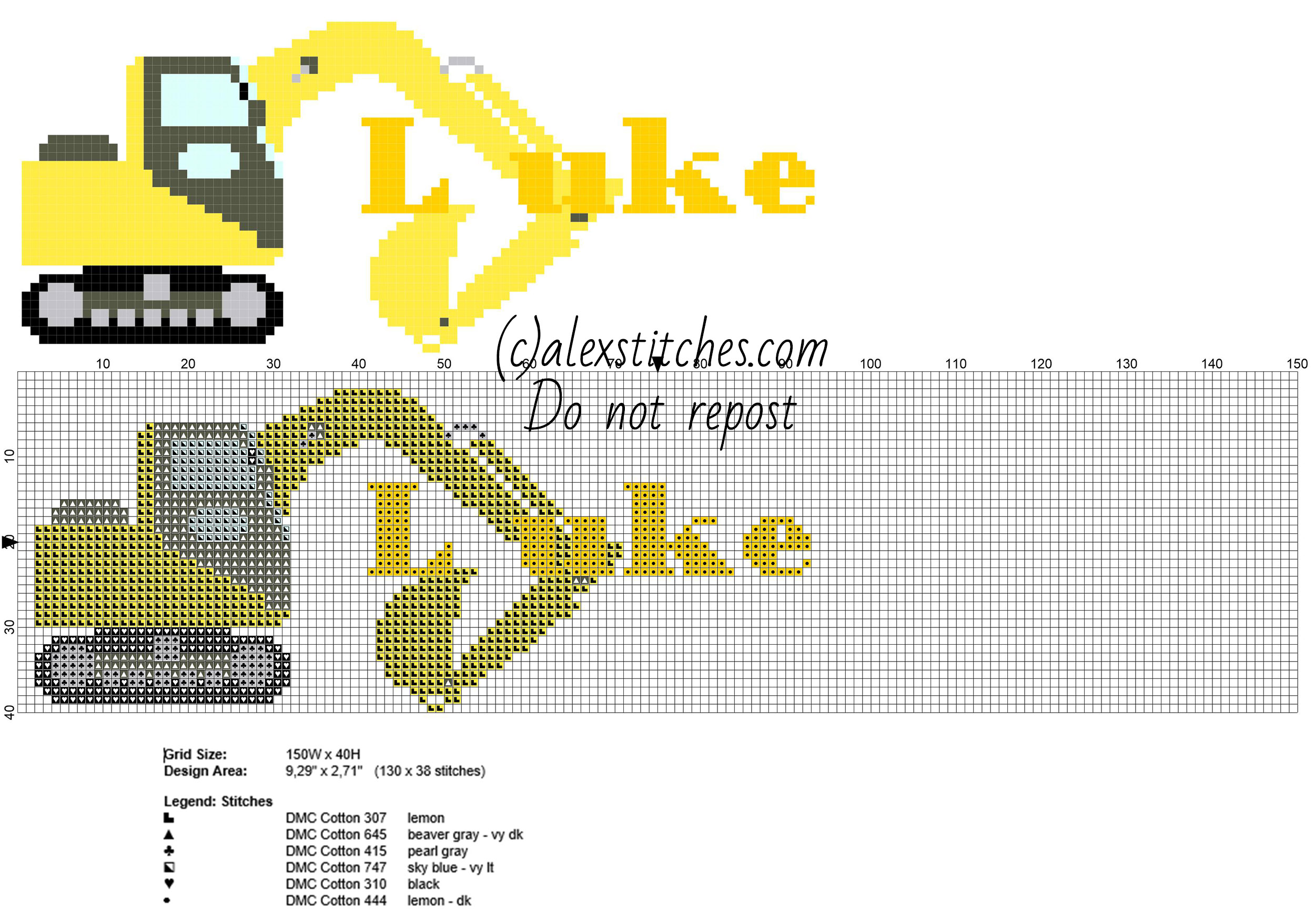 Luke cross stitch baby male names with the excavator