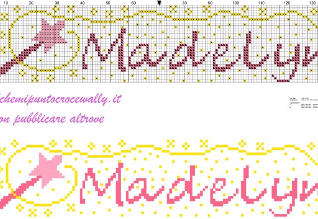 Madelyn name with magic wand