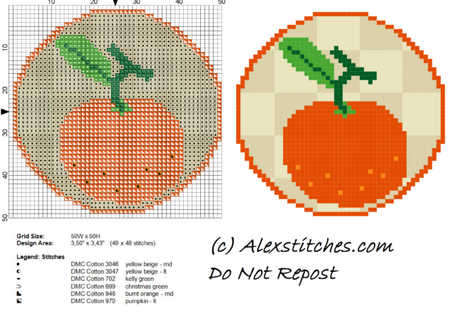 Mandarin Jar Cover free cross stitch pattern