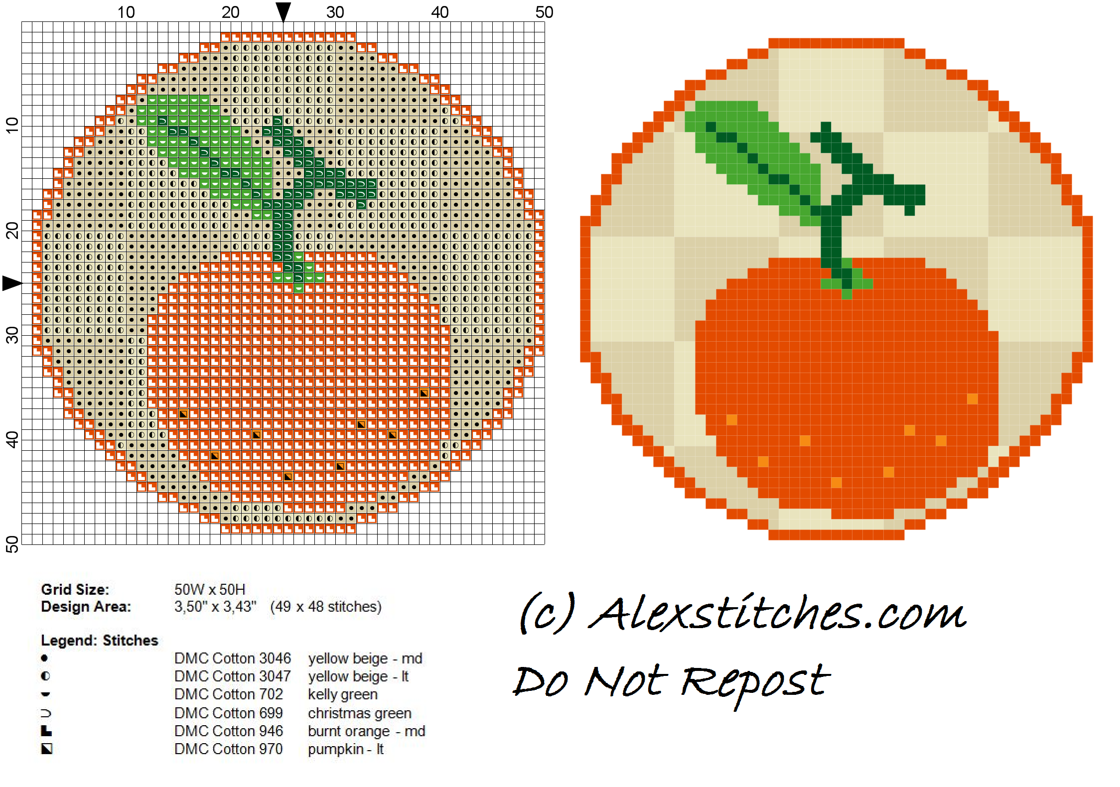 Mandarin Jar Cover free cross stitch pattern