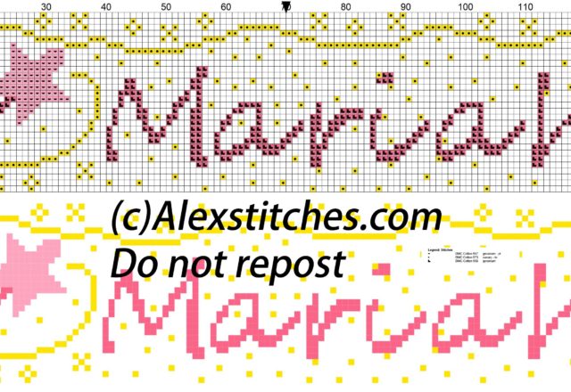 Maria name with magic wand