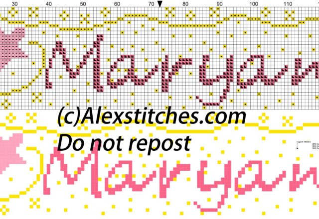 Maryana name with magic wand