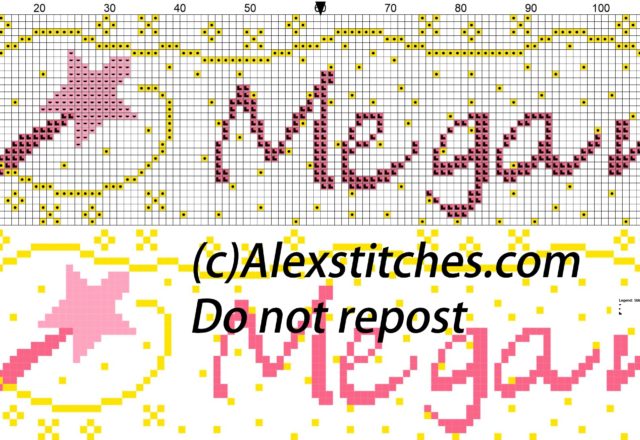 Megan name with magic wand