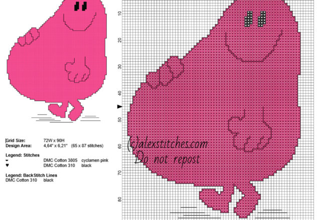 Mr_ Greedy Mr_ Men free small cross stitch pattern