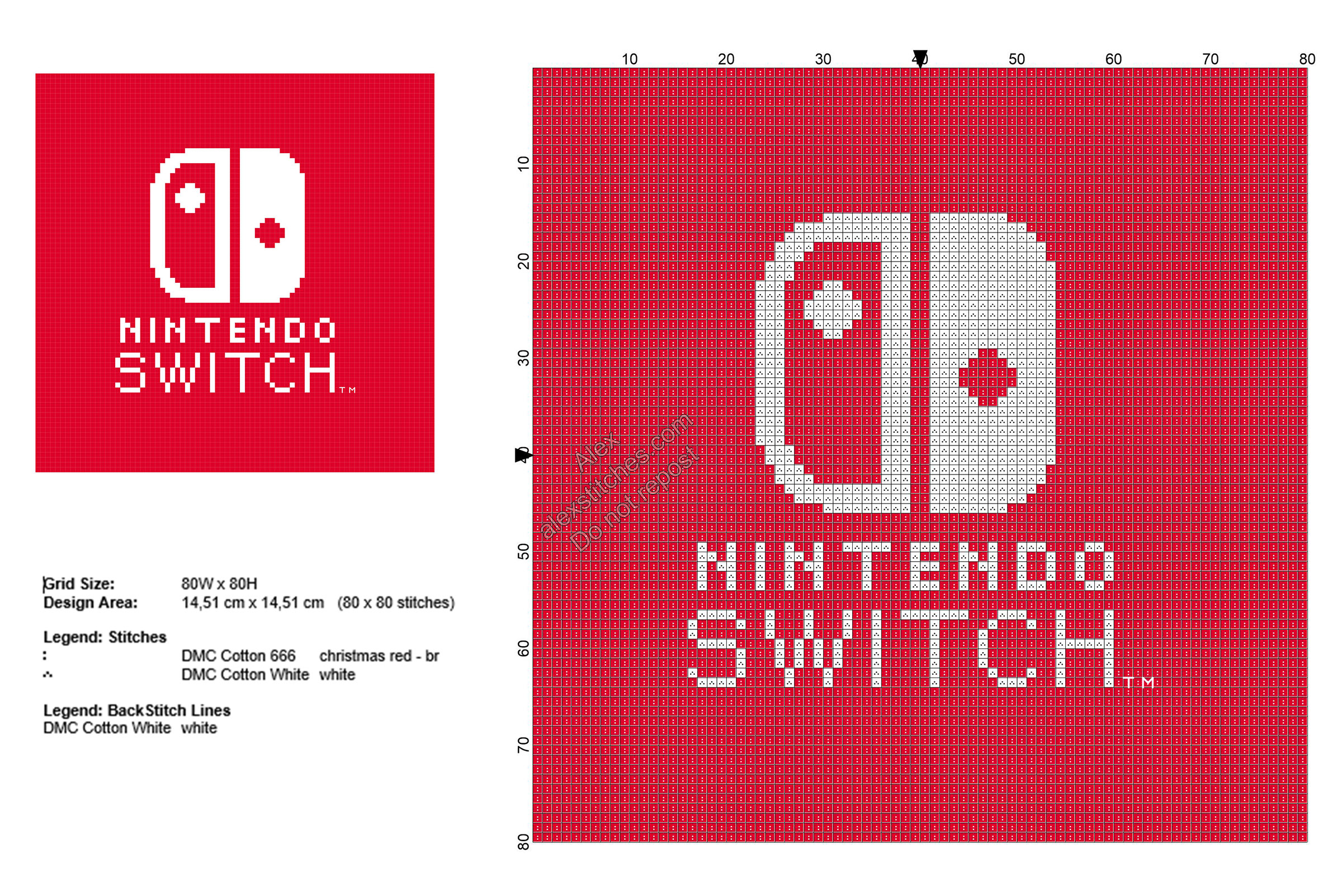 Switch logo free cross 80x80 - free cross stitch patterns Alex