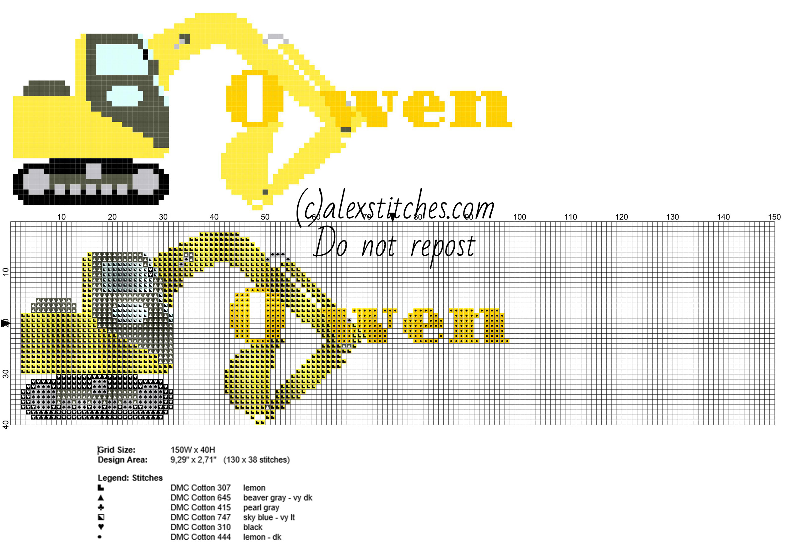 Owen cross stitch baby male names with the excavator