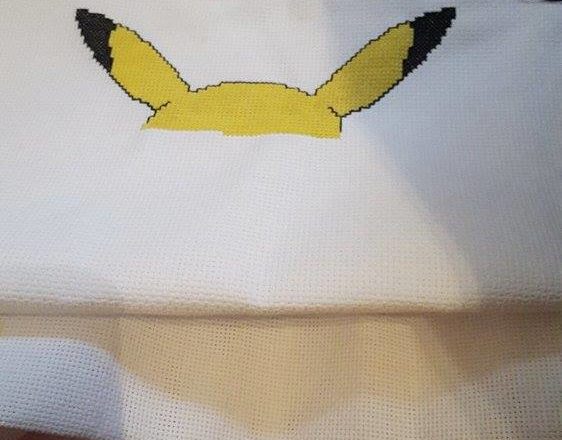 Pikachu cross stitch work photo author Facebook Fan Monika Druzak Giza‎ 3 update