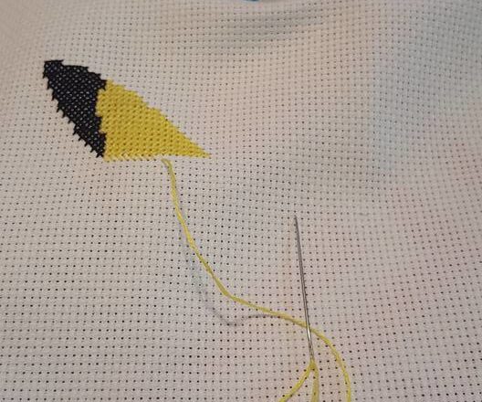 Pikachu cross stitch work photo author Facebook Fan Monika Druzak Giza‎