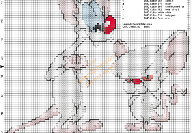 Pinky and The Brain free cross stitch pattern