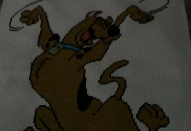 Scooby Doo cross stitch work photo by Facebook Fan May Lacanilao