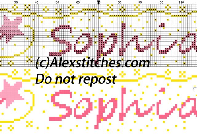 Sophia name with magic wand