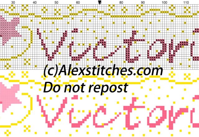 Victoria name with magic wand