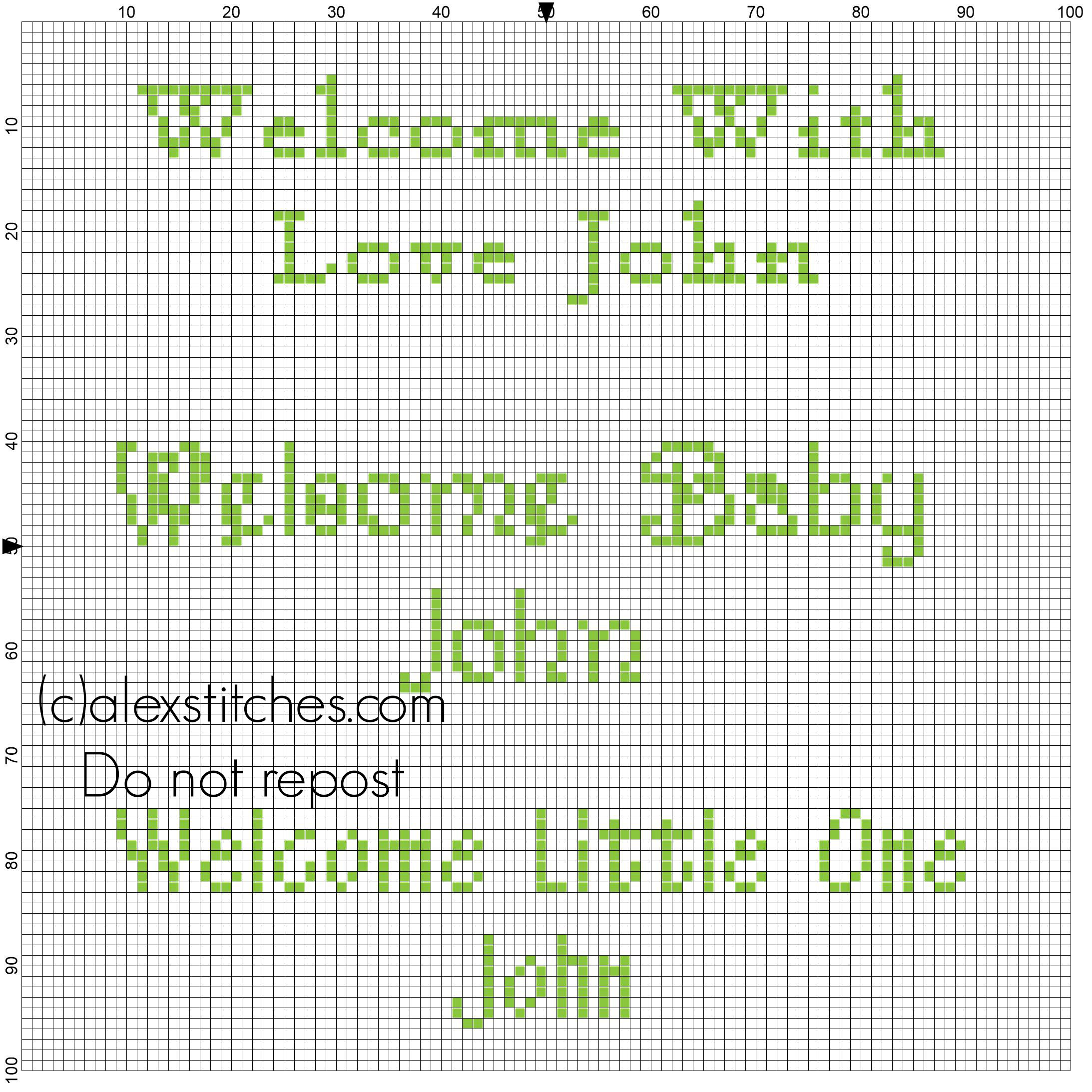 Welcome Little One John cross stitch pattern