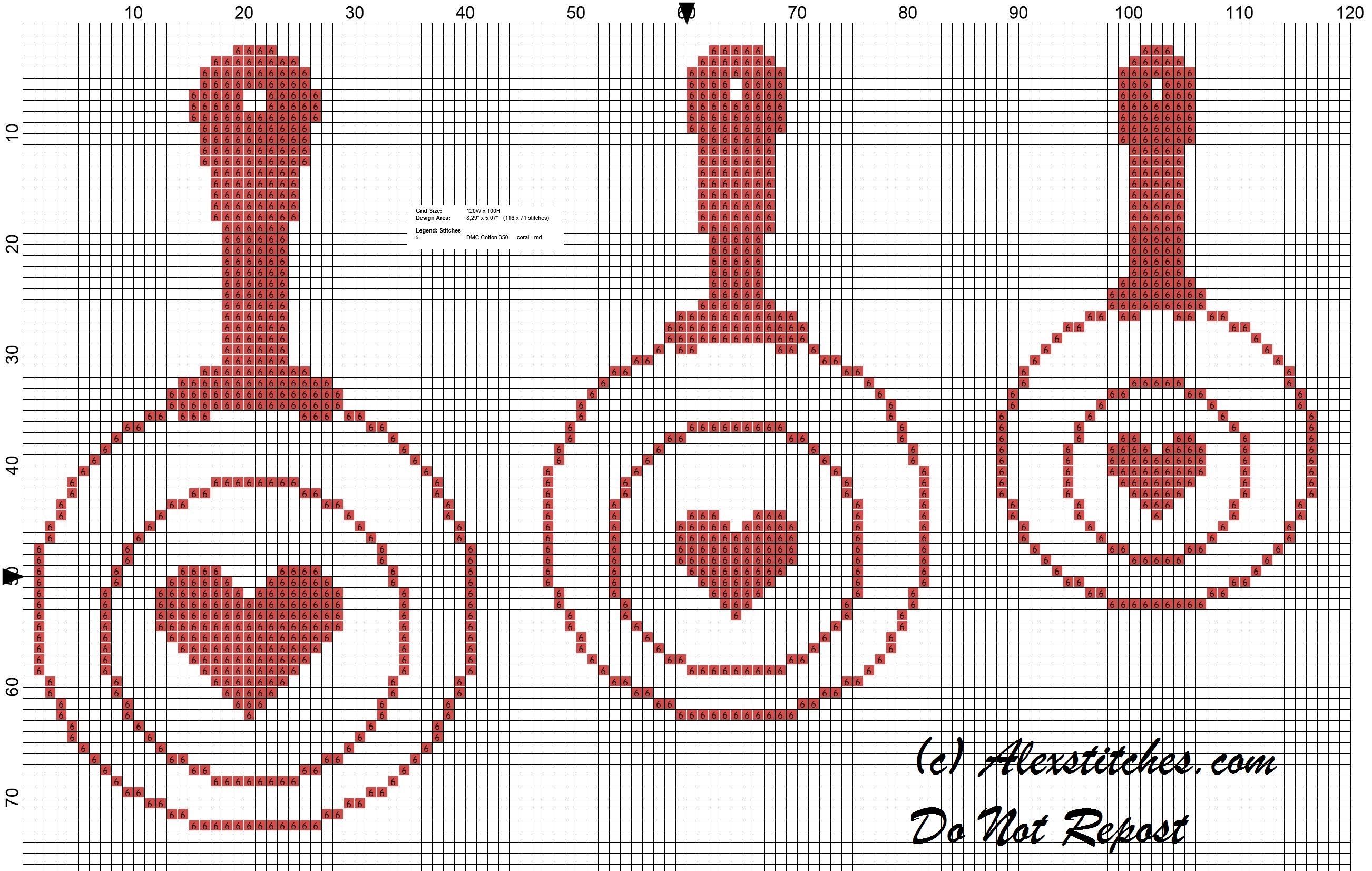 cross stitch pattern pans hanging monochrome