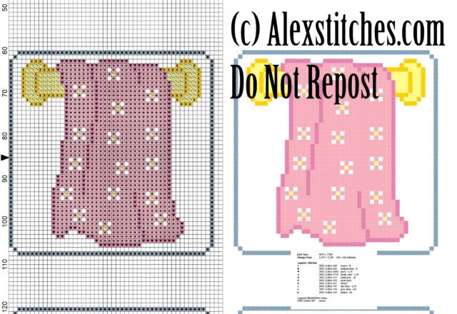 towel roll holder cross stitch pattern